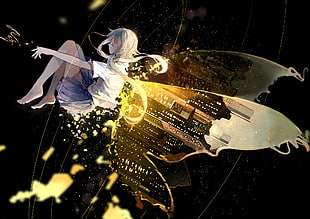 pixie illustration, butterfly, Vocaloid, Hatsune Miku HD wallpaper