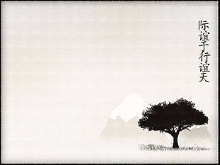 tree silhouette illustration, bonsai HD wallpaper