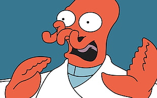 The Simpsons character illustration, Zoidberg, Futurama