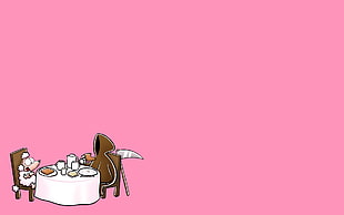 dog eating animated wallpaper, cartoon, NICHTLUSTIG, death, minimalism HD wallpaper