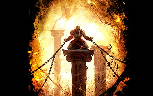 God of War Kratos illustration HD wallpaper