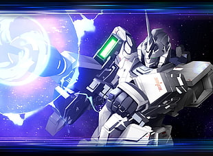 robot illustration, Unicorn Gundam, Gundam, Mobile Suit Gundam Unicorn, RX-0 Unicorn Gundam HD wallpaper