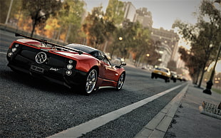 red sport car scale model, Pagani Zonda C12 F, video games, Pagani Zonda HD wallpaper