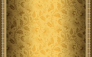 brown floral wallpaper HD wallpaper