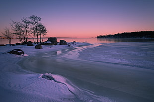 melting iced lake