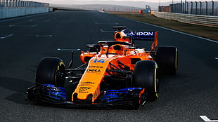 orange formula car, McLaren MCL33, F1 2018, Formula One HD wallpaper