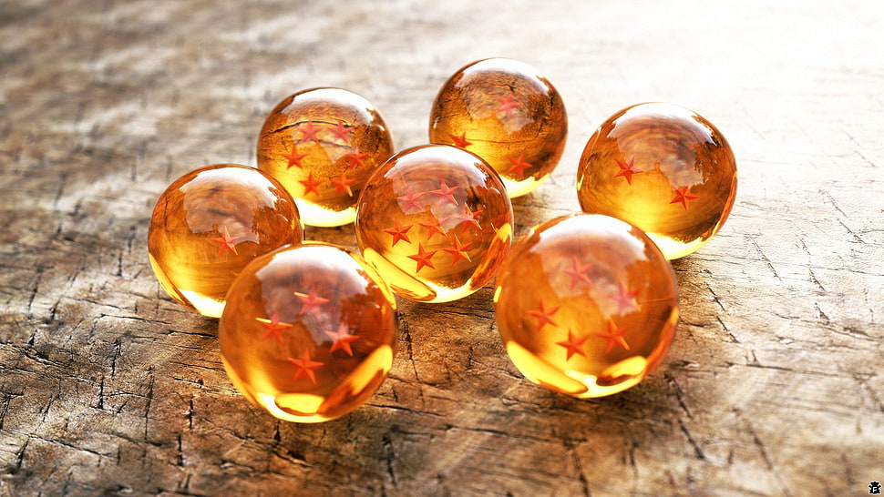 photographed of the seven dragon balls HD wallpaper