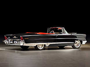 black and white coupe die-cast model, 1956 Lincoln, car, vehicle, Oldtimer HD wallpaper
