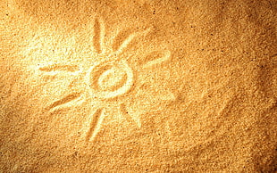 sun sand art HD wallpaper