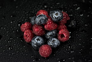 blueberries, Raspberries, Blueberries, Berries