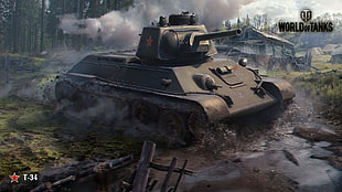 World of Tanks video game screenshot, World of Tanks, wargaming, T-34, tank HD wallpaper