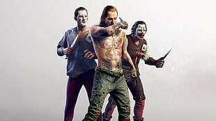 three men holding knives HD wallpaper