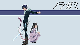 girl and boy manga illustration, Noragami, Iki Hiyori, Yato (Noragami), anime boys HD wallpaper