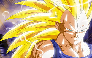 Dragon Ball Z Vegeta digital wallapper, Vegeta, Dragon Ball Z, Super Saiyan, anime boys