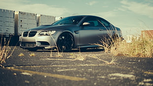 gray BMW coupe, BMW, car, BMW E92 M3