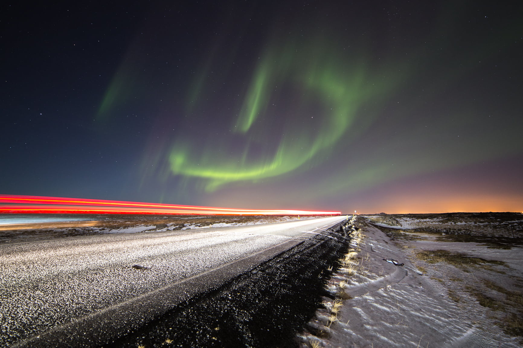 timelapse photography of body of water and lights, iceland