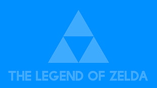 The Legend of Zelda digital wallpaper, minimalism, The Legend of Zelda, blue, Triforce HD wallpaper