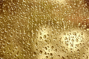 photo of rain drops on glass window HD wallpaper
