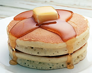pancake on plate HD wallpaper