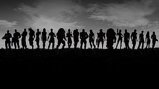 photo of silhouette of DC Comics Justice League HD wallpaper