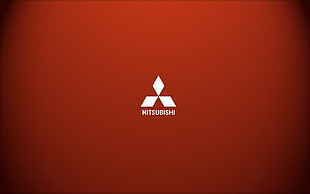 black and white Samsung laptop, logo, Mitsubishi, minimalism HD wallpaper