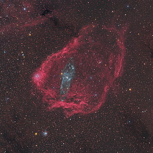 red and black nebula wallpaper, space, universe, stars