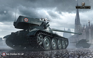 black and gray car part, World of Tanks, tank, video games, French Army HD wallpaper