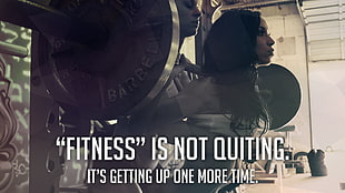 gray barbell with text overlay, motivational, training, weightlifting HD wallpaper