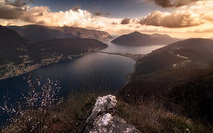 body of water, nature, landscape, sunset, lake