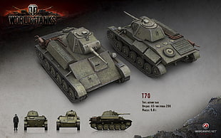 World of Tanks digital wallpaper, World of Tanks, tank, T70, video games HD wallpaper