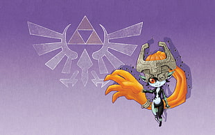 orange haired female character illustration, Midna, The Legend of Zelda: Twilight Princess, The Legend of Zelda HD wallpaper