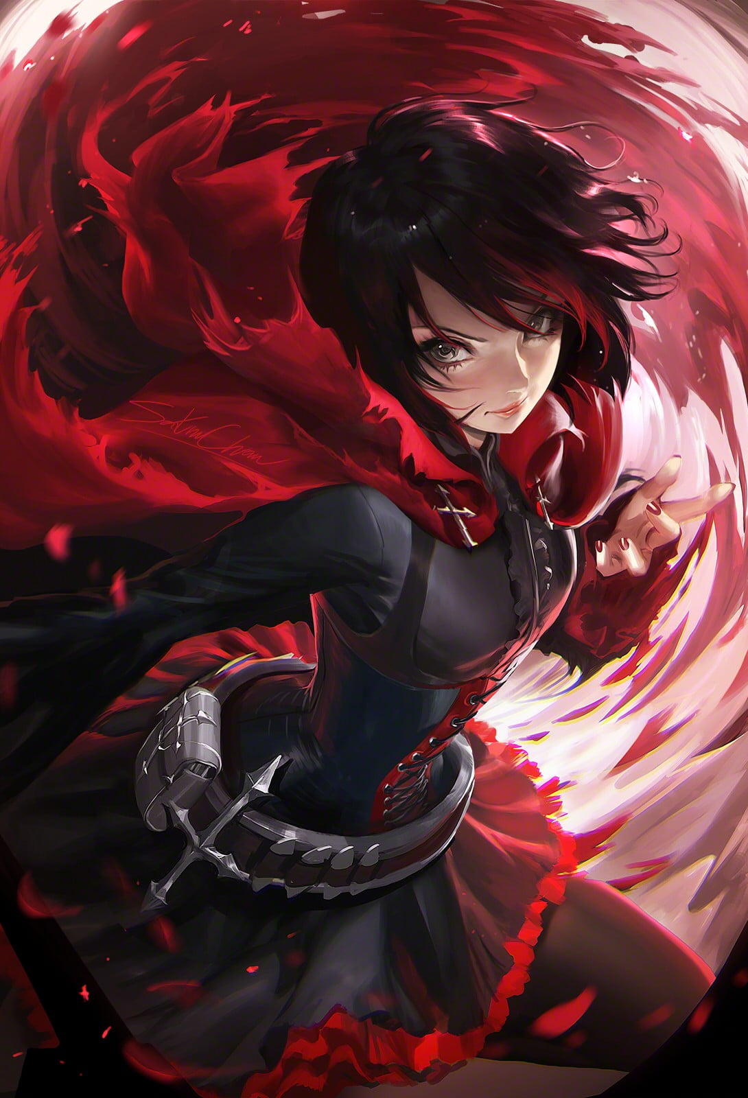 HD wallpaper: RWBY, anime, Ruby Rose (character), text, red, representation  | Wallpaper Flare