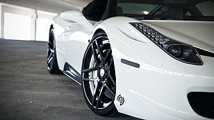 white Ferrari 458 Italia, car, Ferrari 458 Italia, white cars HD wallpaper